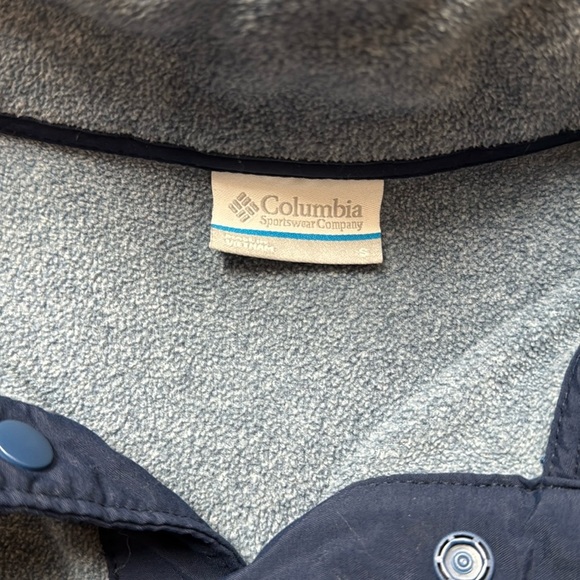 Columbia Blue Gray Quarter Snap Fleece Pullover - Picture 7 of 10